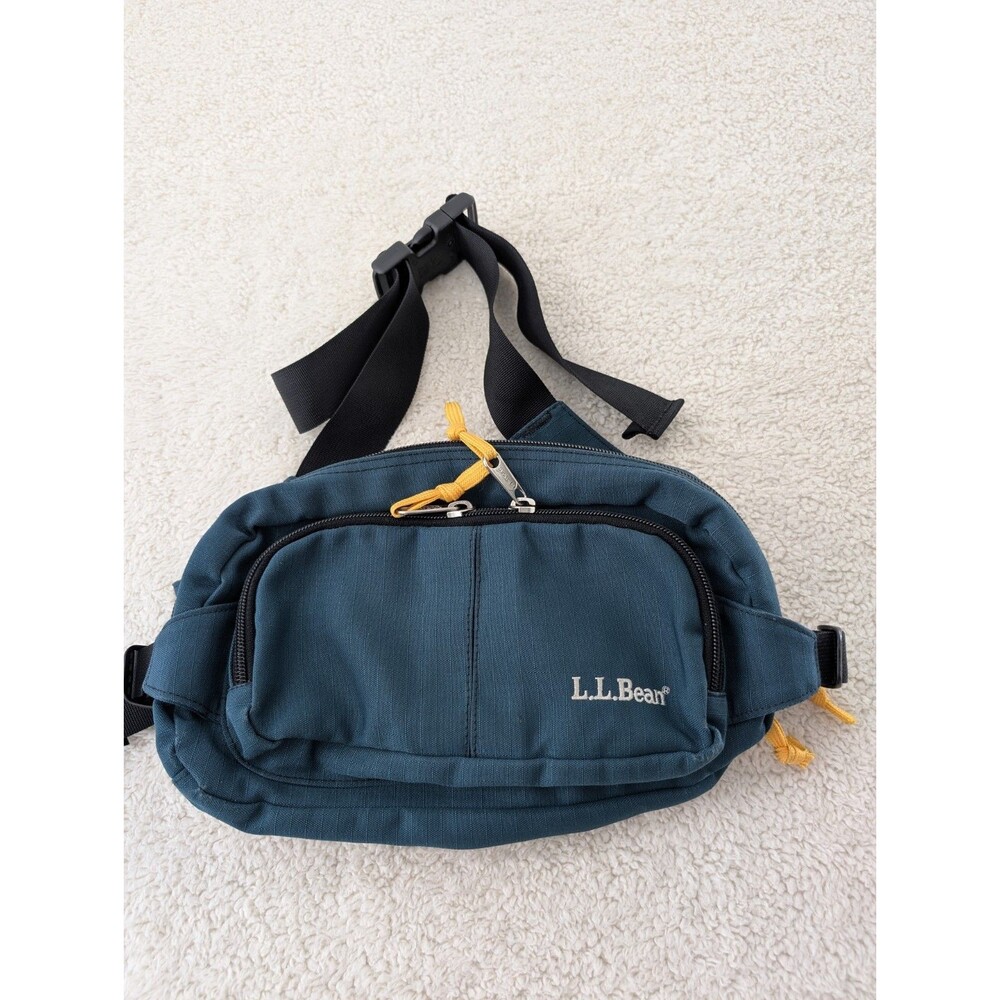 Vintage LL BEAN Waist pack Extra Large Adjustable With Outside Zip GREEN Handy